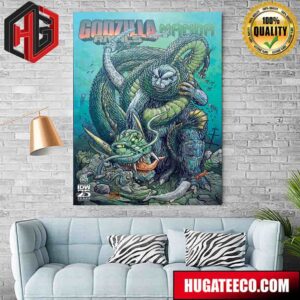 The Year Of The Dragon Wave With Godzilla Rivals Vs Manda By Jake Lawrence On July 31 From Idw Publishing 25 Years Home Decor Poster Canvas