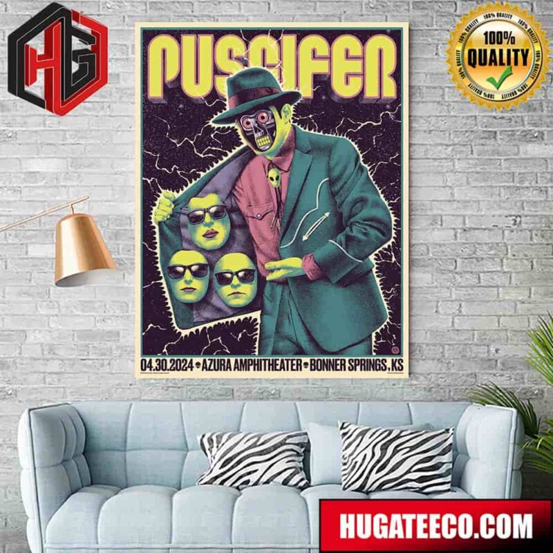 Tonight’s Poster For Bonner Springs Ks A Limited Edtion For Puscifer At Azura Amphitheater April 30 2024 Poster Canvas