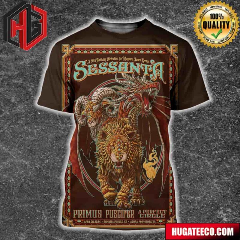 Tonight’s Sessanta Performance At The Azura Amphitheater With Primus Puscifer A Perfect Circle On April 30 2024 All Over Print Shirt