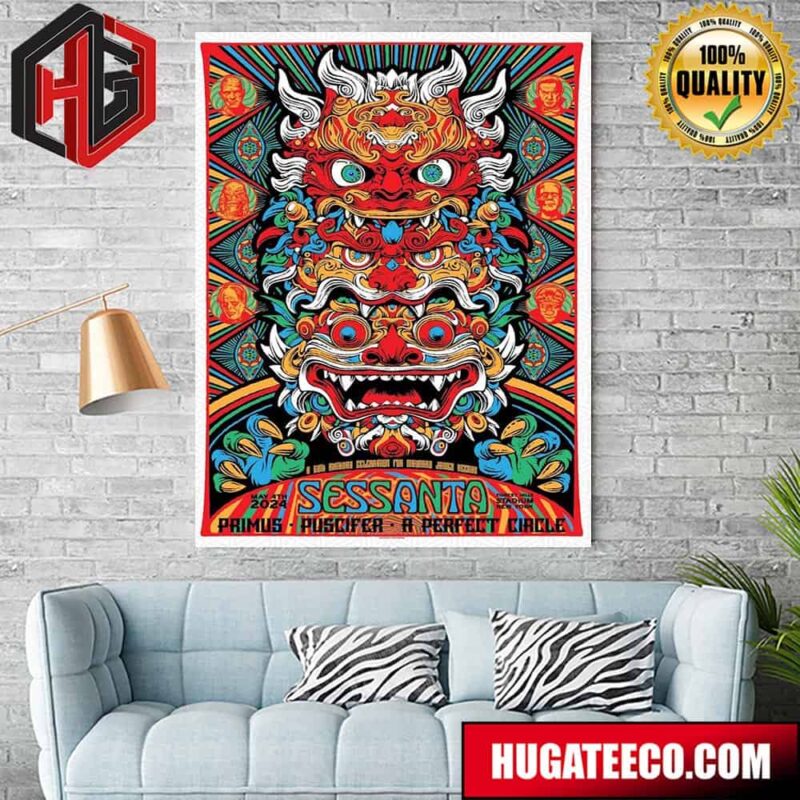 Tonight’s Sessanta Performance With Primus Puscifer A Perfect Circle On May 4th 2024 At The Forest Hills Stadium Limited-Edition Items Home Decoration Poster Canvas