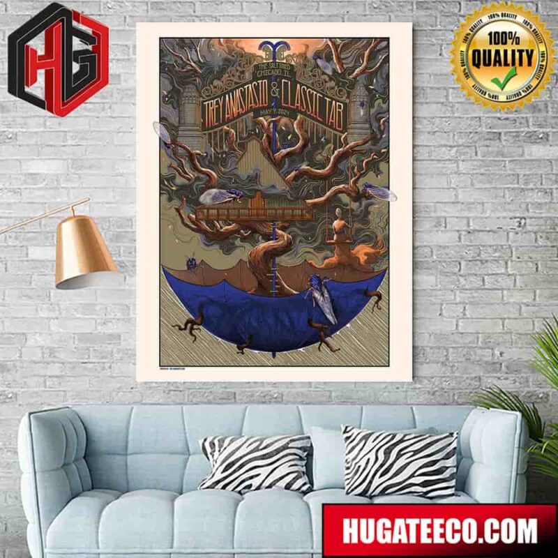 Trey Anastasio And Classic Tab On May 9 2024 In Chicago Il Home Decor Poster Canvas