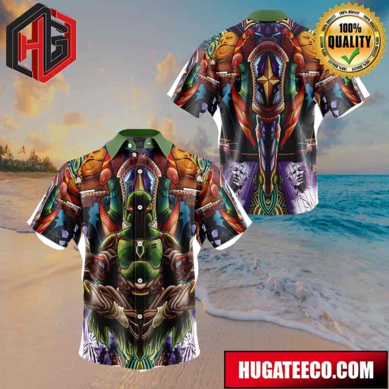 Trippy Boba Fett Star Wars Button Up Animeape Hawaiian Shirt