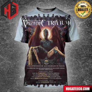 Trivium The Poisoned Ascendancy UK Tour A 2025 Co-Headline Tour With Our Brothers In Bfmv Celebrate The 20th Anniversary Of The Iconic Album Schedule List Date All Over Print Shirt