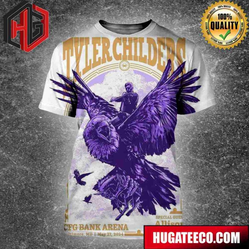 Tyler Childers Poster For Tonight’s Gig May 27th 2024 At Cfg Bank Arena In Baltimore Md With Special Guest Allison Russell All Over Print Shirt 3D T-Shirt