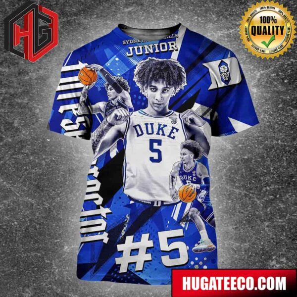 NBA Tyrese Proctor Number 5 Duke Blue Devils Sydney Australia 3D T-Shirt