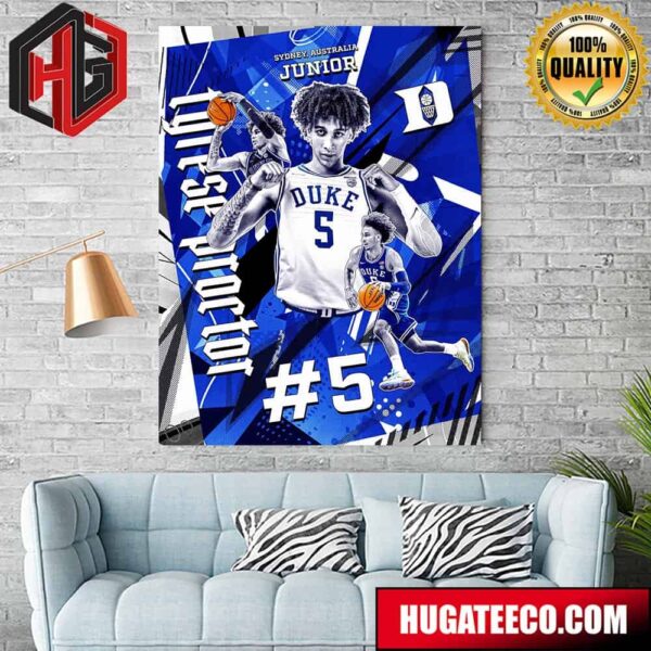 NBA Tyrese Proctor Number 5 Duke Blue Devils Sydney Australia Home Decor Poster Canvas
