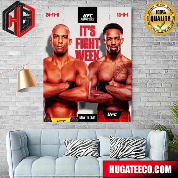 UFC Fight Night Its Fight Week May 18 Sat Poster Canvas