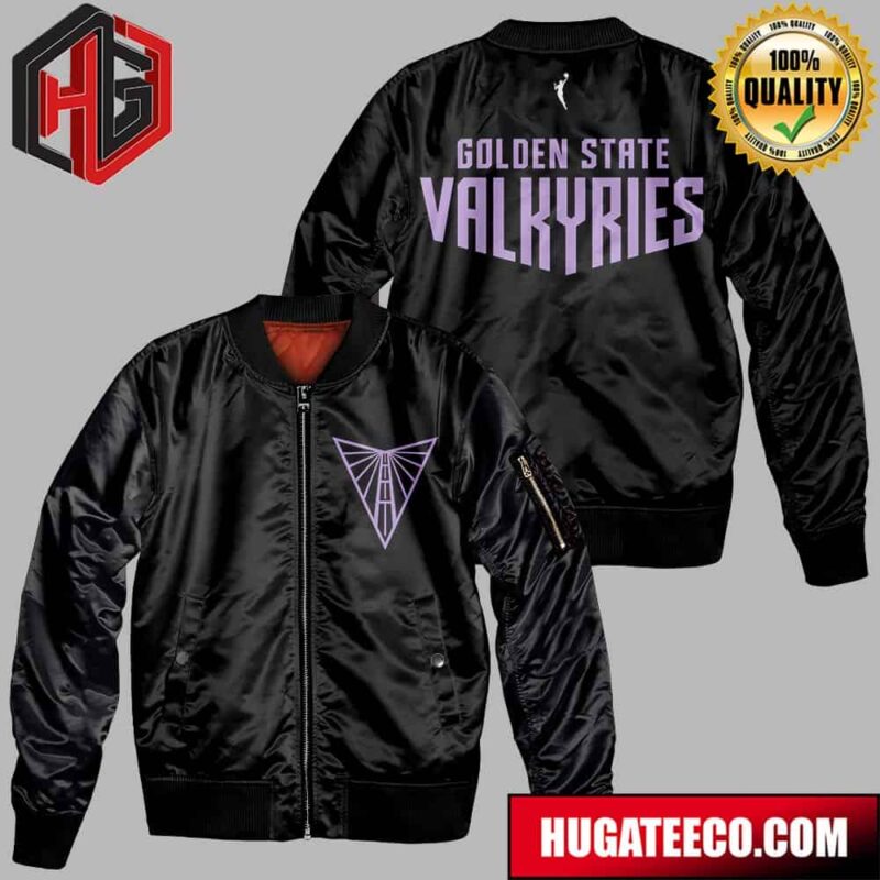 Unisex FISLL Eclipse Black Golden State Valkyries Bomber Jacket