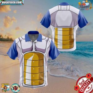 Vegeta Armor Dragon Ball Button Up Hawaiian Shirt