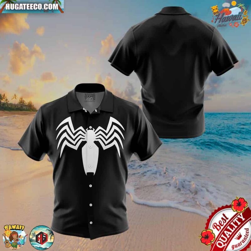 Venom Marvel Comics Button Up Hawaiian Shirt
