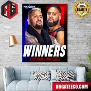 WWE Backlash Winners Solo Kikoa And Tama Tonga Home Decoration Poster Canvas