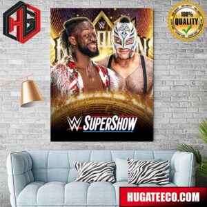 WWE King And Queen Super Show Kofi Kingston And Rey Mysterio Poster Canvas