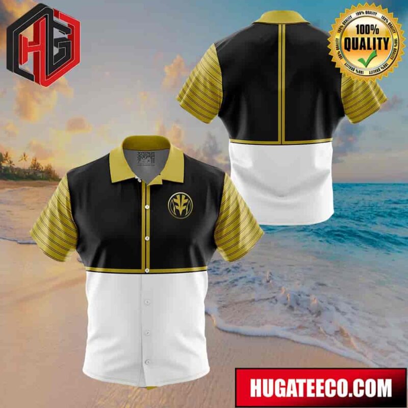 White Ranger Mighty Morphin Power Rangers Button Up Animeape Hawaiian Shirt