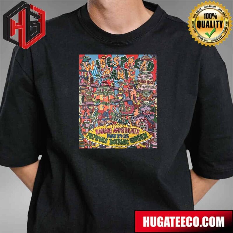 Widespread Panic Show On May 24th Radians Amphitheater Memphis Botanic Garden Merch T-Shirt