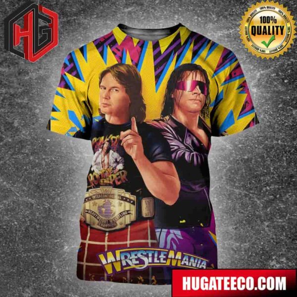 WWE Wrestlemania Viii Rowdy Roddy Piper Vs Bret Hit Man Hart Jonathan Bartlett All Over Print Shirt