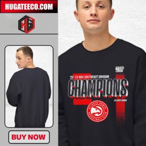 2023 2024 NBA Southeast Division Champions Atlanta Hawks Basketball Club Logo T-Shirt