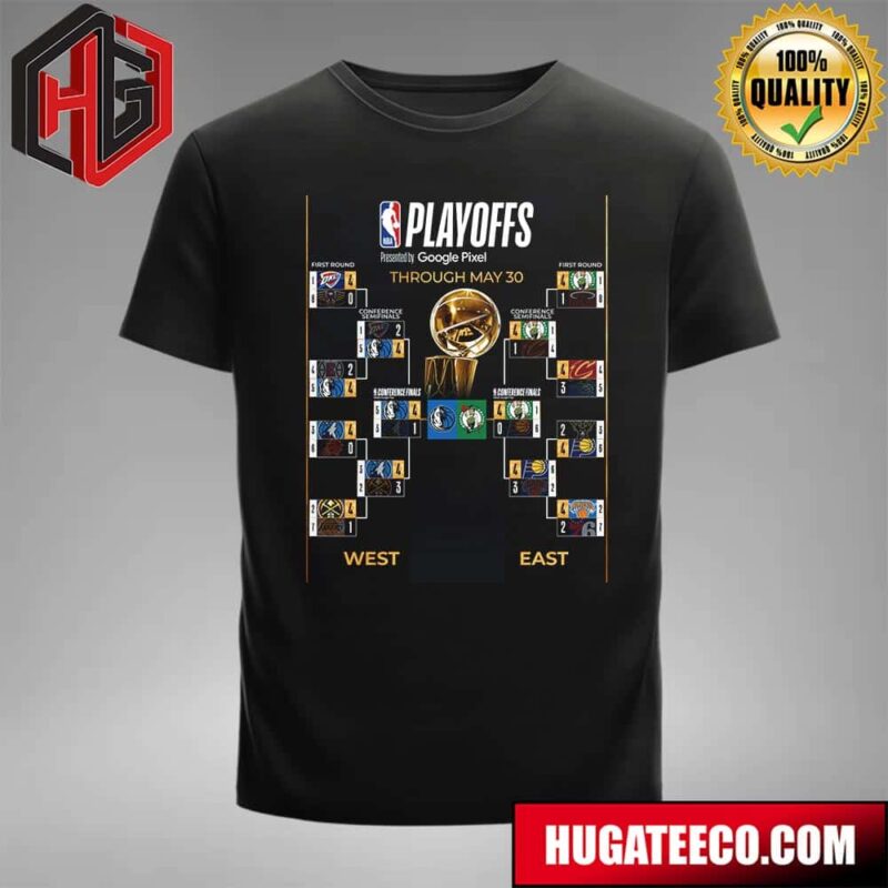 2024 NBA Playoffs Boston Celtics Vs Dallas Mavericks Official Bracket Schedule And Series T-Shirt
