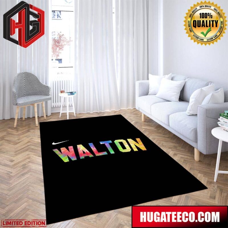 Adam Silver Says The Players Will Warmup In A Bill Walton Shirt In Honor Of The Late Hall Of Famer NBA Finals 2024 X Nike Logo Rug Carpet