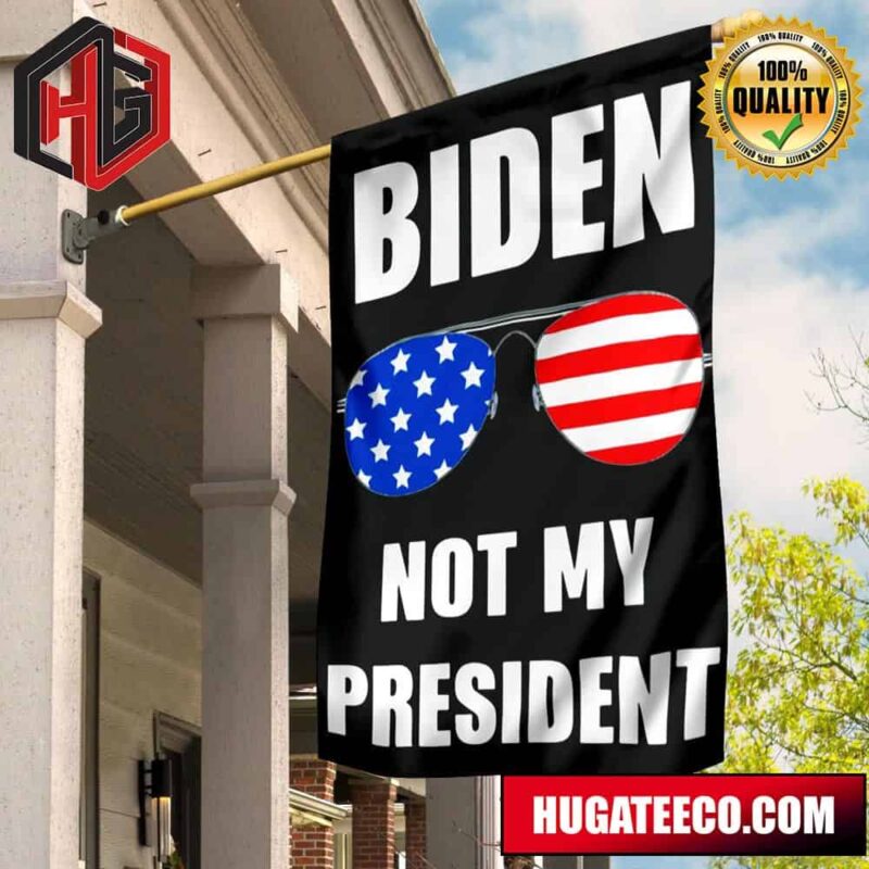 Biden Is Not My President Flag Joe Biden Not My President Biden Sucks Merch 2 Sides Garden House Flag