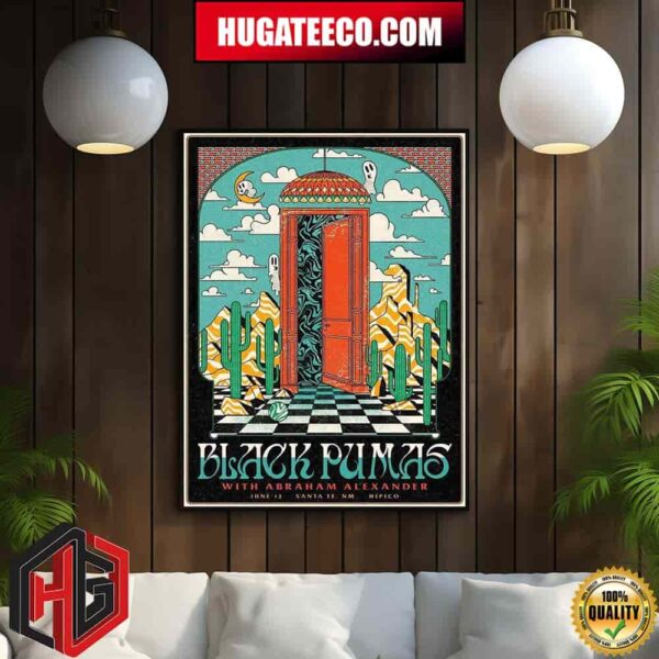 Black Pumas With Abraham Alexander Performances On June 13 Santa Fe Nm Hipico Home Decor Poster Canvas