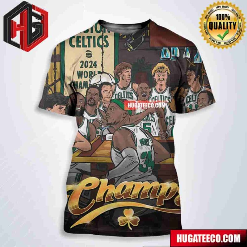 Boston Celtics NBA 2024 World Champions The Celtics’ Legends Table Just Got A Little Bigger All Over Print Shirt
