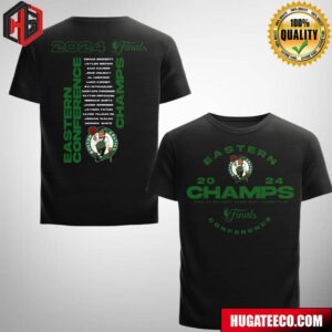 Boston Celtics NBA Authentic Fanatics 2024 Western Conference Champions Jump Ball Roster Two Sides T-Shirt