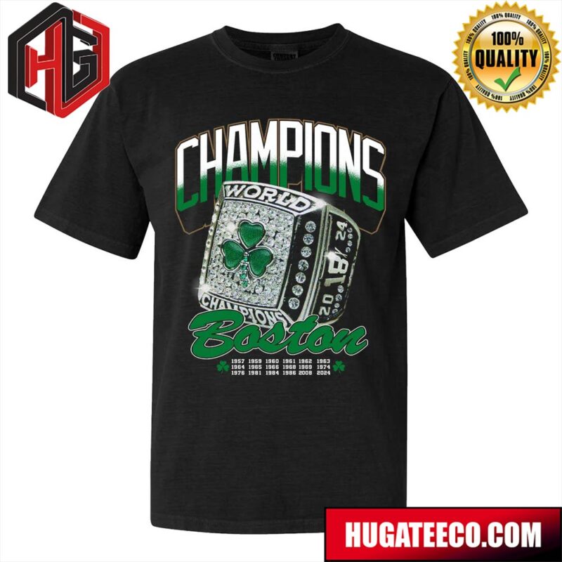 Boston Celtics NBA World Champions History Bos Ring T-Shirt