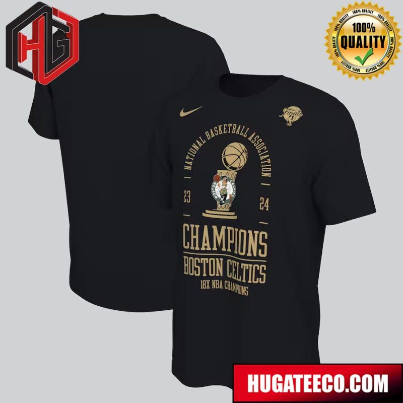 Boston Celtics X Nike Logo 18-Time NBA Finals National Basketball Association Champions 2023-2024 Unisex T-Shirt