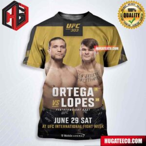 Brian Ortega Vs Diego Lopes Featherweight Bout June 29 Sat At UFC International Fight Week All Over Print Shirt