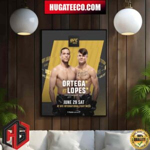 Brian Ortega Vs Diego Lopes Featherweight Bout June 29 Sat At UFC International Fight Week Home Decor Poster Canvas