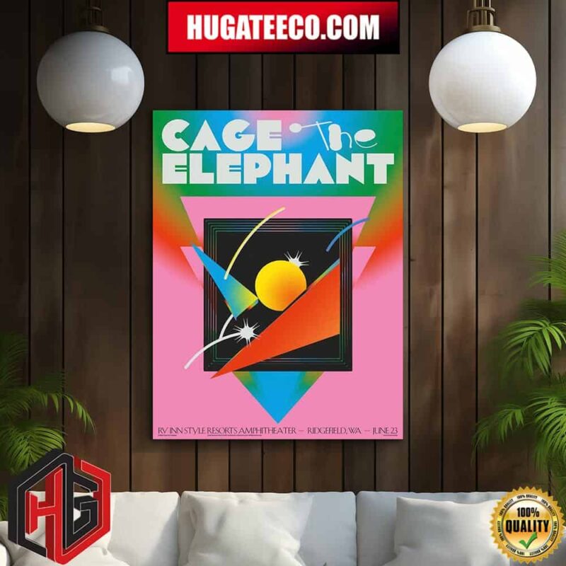 Cage The Elephant Concert Poster For The Show Ridgefield WA On  June 23 2024 Home Decor Poster Canvas