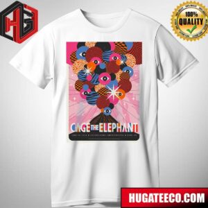 Cage The Elephant Limited Edition Screenprint Poster On June 24 2024 At Hayden Homes Amphitheater On Bend Or T-Shirt