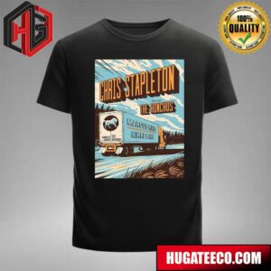Camden Poster For Chris Stapleton Inspired By His Song Crosswind On June 6 2024 At Freedom Mortage Pavilion Camden New Jersey T-Shirt