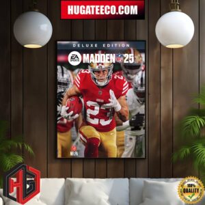 Christian McCaffrey EA Sports Madden NFL 25 Deluxe Edition NFLPA Home Decor Poster Canvas