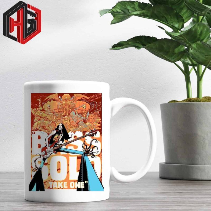 Cliff Burton Poster At The Metallica M72 Helsinki Pop-Up Bass Sold Take One Limited Edition On June 5th And 9th 2024 At Wanha Satama Pikku Satamakatu 3-5 00160 Helsinki Ceramic Mug