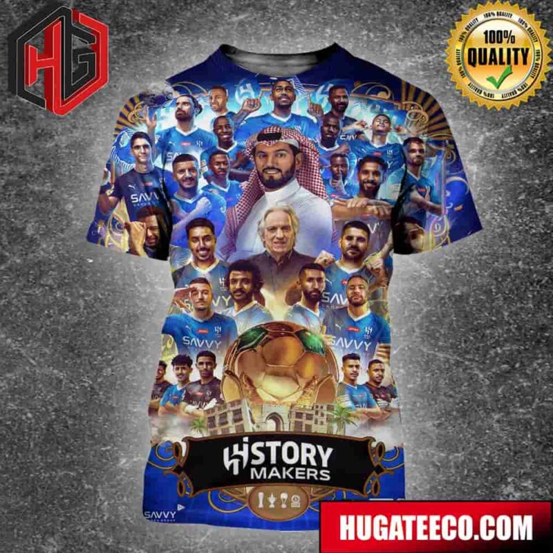 Congratulations Alhilal Saudi Club Is The Champion Of The King?s Cup And The Season?s Treble And The Title Number 69 All Over Print Shirt