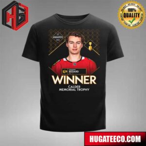 Connor Bedard Chicago Blackhawks NHL Is The 2024 Calder Memorial Trophy Winner T-Shirt