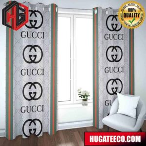 Duplicate Gucci Logo Fashion Luxury Brand Home Decor For Living Room And Bed Room Window Curtains