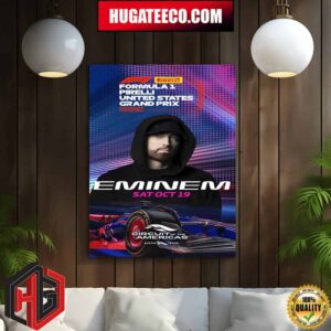 Eminem Dare Me To Drive Formula 1 Pirelli United States Grand Prix 2024 Circuit Of The Americas Austin Texas Home Decor Poster Canvas