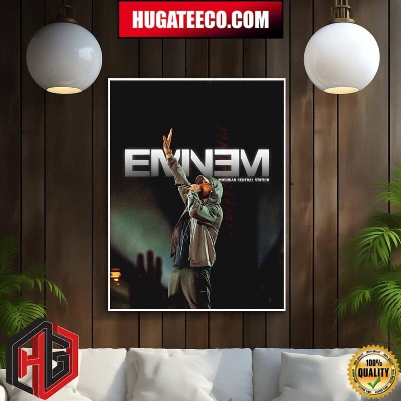 Eminem Michigan Central Station Home Decor Poster Canvas