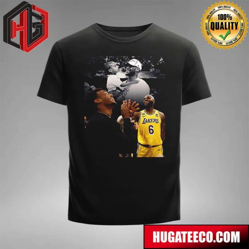 Family Business Los Angeles Lakers Lebron James And His Son Bronny James T-Shirt