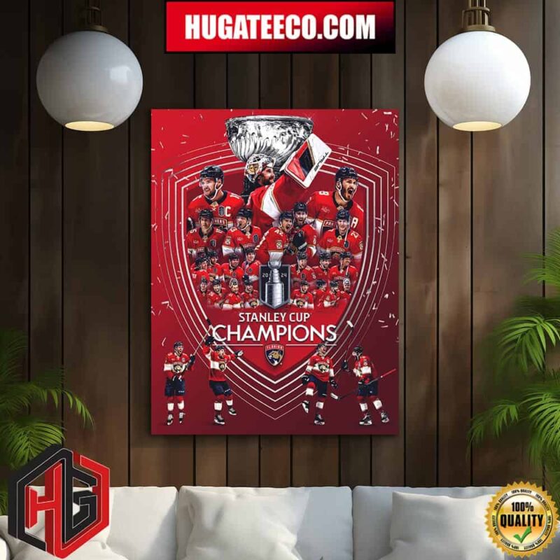 Florida Panthers Are NHL Stanley Cup Champions 2024 Home Decor Poster Canvas
