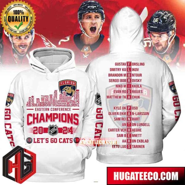 Florida Panthers Let’s Go Cats Eastern Conference Champions NHL 2024 Two Sides All Over Print Shirt