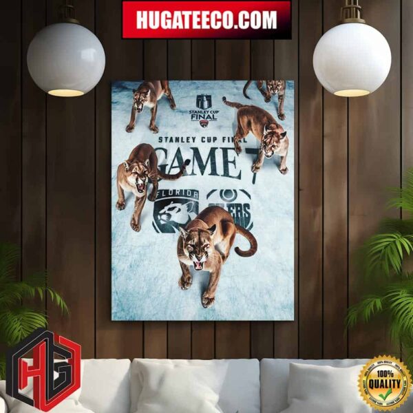 Florida Panthers Vs Oilers NHL Stanley Cup Final Game 7 We Fight Together Home Decor Poster Canvas