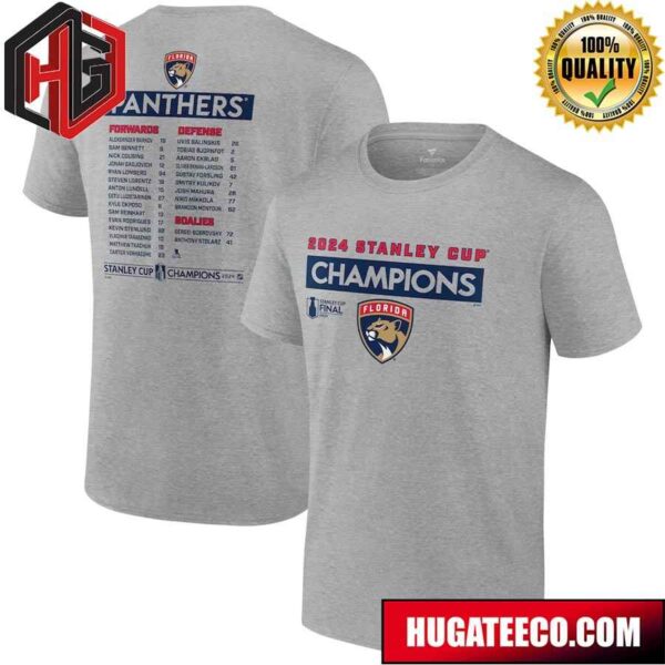 Florida Panthers X Fanatics 2024 NHL Stanley Cup Champions Lord Stanley Players Two Sides T-Shirt