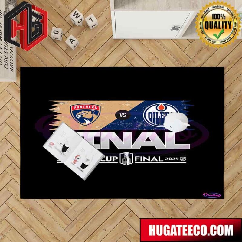 Florida Panthers vs Edmonton Oilers NHL Stanley Cup Final 2024 Home Decor Rug Carpet