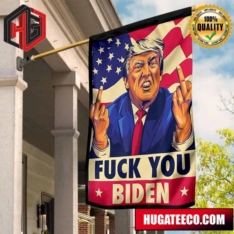 Fuck You Biden Flag Fuck Biden Flag Sarcastic Middle Finger Designs For Yard Decor 2 Sides Garden House Flag