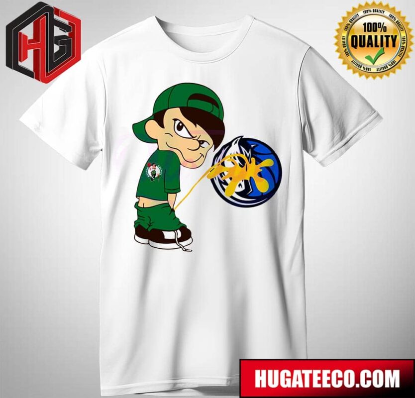 Funny NBA Boy Boston Celtics Piss On Dallas Mavericks T-Shirt