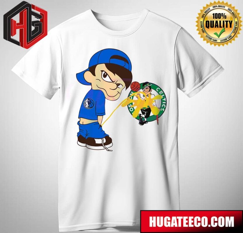 Funny NBA Boy Dallas Mavericks Piss On Boston Celtics T-Shirt