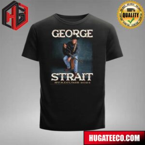 George Strait Tour Stadiums 2024 Black Photo Sitting Merchandise T-Shirt
